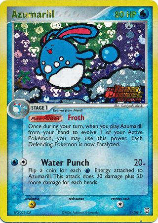 Azumarill - 1/109 - Holo Rare Reverse Holo