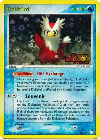 Delibird - 21/109 - Rare Reverse Holo