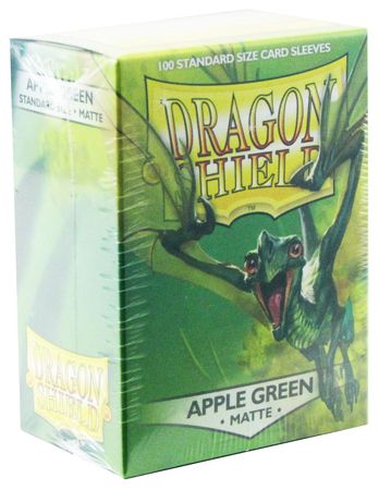 Dragon Shield Matte Apple Green 100ct Standard Size Sleeves AT 11018 Sleeves Dragon Shield Matte Apple Green 100ct Standard Size Sleeves AT 11018 Sleeves