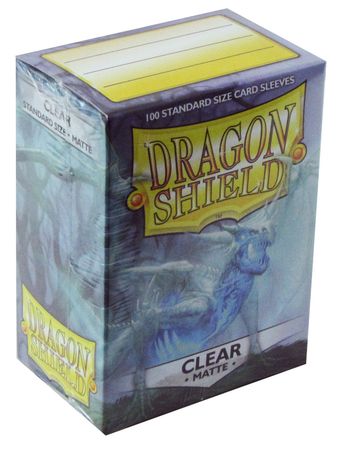Dragon Shield Standard Size Sleeves – Matte Clear 100CT - Card