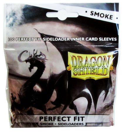 Dragon Shield Side-Loading Smoke 100ct Standard Size Perfect Fit Sleeves  (AT-13123)