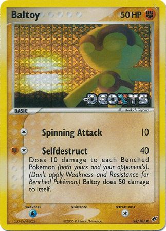 Details about   Baltoy EX Deoxys NM 53/107 Pokemon Card 