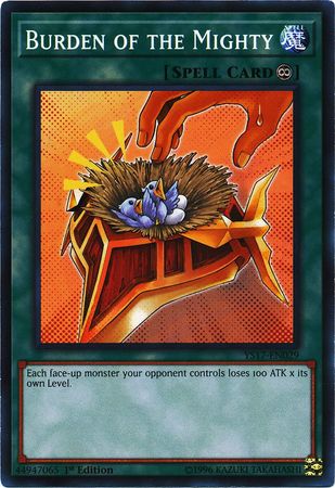 Burden of the Mighty YS17 EN029 Common 1st Edition Starter Deck Link Strike Singles Burden of the Mighty YS17 EN029 Common 1st Edition Starter Deck Link Strike Singles
