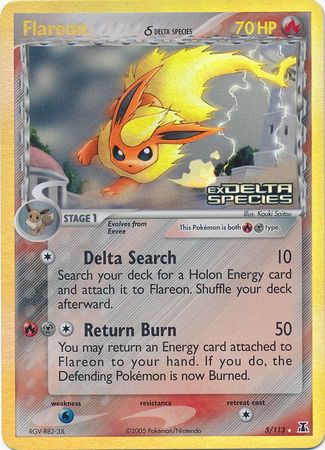 Flareon (Delta Species) - 5/113 - Holo Rare Reverse Holo