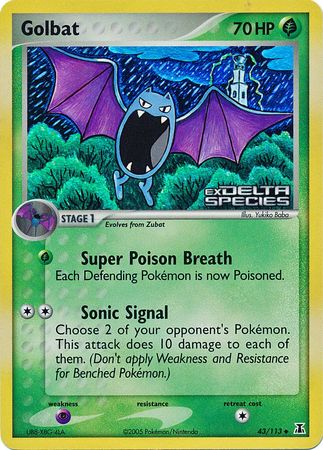 Golbat Delta Species 43/113 Uncommon Reverse Holo