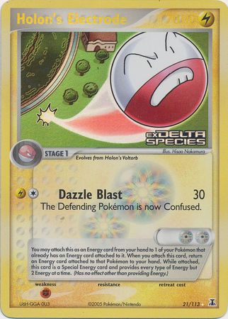 Holon's Electrode Delta Species 21/113 Rare Reverse Holo