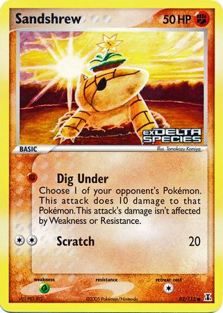 Sandshrew Delta Species 82/113 Common Reverse Holo