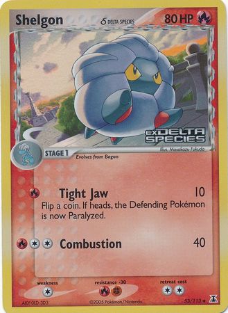 Shelgon Delta Species 53 113 Uncommon Reverse Holo Ex Delta Species Reverse Holo Singles Shelgon Delta Species 53 113 Uncommon Reverse Holo Ex Delta Species Reverse Holo Singles