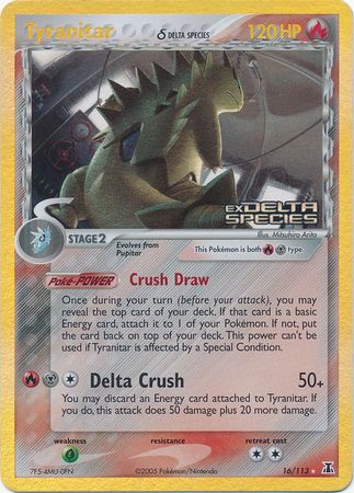 Tyranitar δ Delta Species 16/113 Rare Holo Reverse Holo