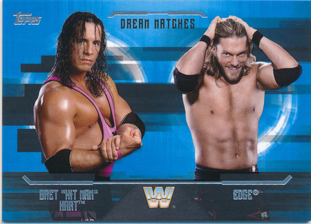 Edge Vs Bret Hit Man Hart Blue Base Dream Matches Topps WWE Undisputed 2017 Trading Card Singles Edge Vs Bret Hit Man Hart Blue Base Dream Matches Topps WWE Undisputed 2017 Trading Card Singles