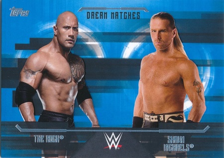 Shawn Michaels Vs The Rock Blue Base Dream Matches Topps WWE Undisputed 2017 Trading Card Singles Shawn Michaels Vs The Rock Blue Base Dream Matches Topps WWE Undisputed 2017 Trading Card Singles