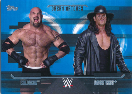 Undertaker Vs Goldberg Blue Base Dream Matches Topps WWE Undisputed 2017 Trading Card Singles Undertaker Vs Goldberg Blue Base Dream Matches Topps WWE Undisputed 2017 Trading Card Singles