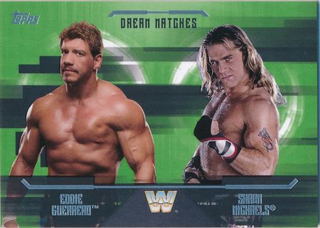 Dream Matches Eddie Guerrero vs Shawn Michaels Green 25 Base Parallel Variant Topps WWE Undisputed 2017 Trading Card Singles Dream Matches Eddie Guerrero vs Shawn Michaels Green 25 Base Parallel Variant Topps WWE Undisputed 2017 Trading Card Singles