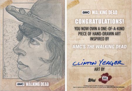 Hand drawn Sketch Card by Artist Clinton Yeager Karl Topps The Walking Dead Season 6 Trading Card Singles Hand drawn Sketch Card by Artist Clinton Yeager Karl Topps The Walking Dead Season 6 Trading Card Singles