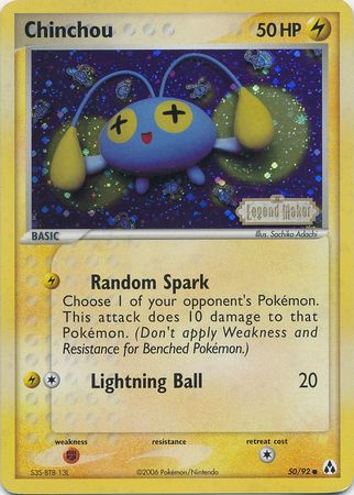 Chinchou 50 92 Common Reverse Holo Ex Legend Maker Reverse Holo Singles Chinchou 50 92 Common Reverse Holo Ex Legend Maker Reverse Holo Singles