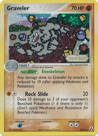 Graveler - 34/92 - Uncommon Reverse Holo