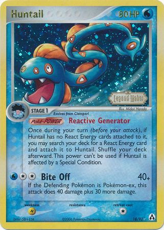 Huntail - 18/92 - Rare Reverse Holo