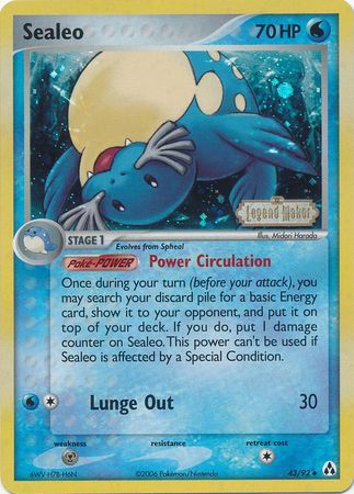 Sealeo 43 92 Uncommon Reverse Holo Ex Legend Maker Reverse Holo Singles Sealeo 43 92 Uncommon Reverse Holo Ex Legend Maker Reverse Holo Singles