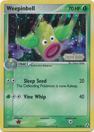 Weepinbell 47 92 Uncommon Reverse Holo Ex Legend Maker Reverse Holo Singles Weepinbell 47 92 Uncommon Reverse Holo Ex Legend Maker Reverse Holo Singles