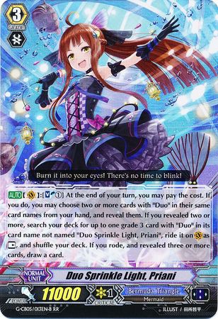 Duo Sprinkle Light Priani G CB05 013 B Double Rare RR G Clan Booster 5 Prismatic Divas Singles Duo Sprinkle Light Priani G CB05 013 B Double Rare RR G Clan Booster 5 Prismatic Divas Singles