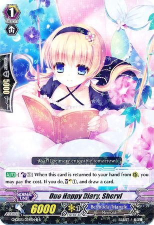 Duo Happy Diary Sheryl G CB05 034 B Rare R G Clan Booster 5 Prismatic Divas Singles Duo Happy Diary Sheryl G CB05 034 B Rare R G Clan Booster 5 Prismatic Divas Singles