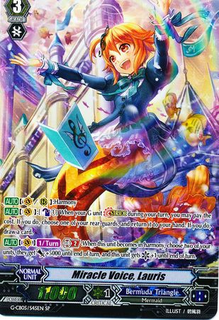 Miracle Voice Lauris G CB05 S45 Special Parallel SP G Clan Booster 5 Prismatic Divas Singles Miracle Voice Lauris G CB05 S45 Special Parallel SP G Clan Booster 5 Prismatic Divas Singles