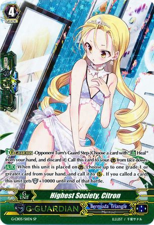 Highest Society Citron G CB05 S11EN Special Parallel SP G Clan Booster 5 Prismatic Divas Singles Highest Society Citron G CB05 S11EN Special Parallel SP G Clan Booster 5 Prismatic Divas Singles