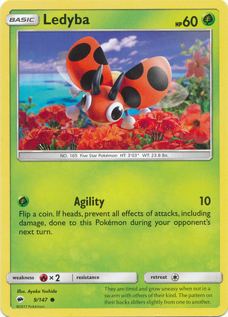 Ledyba 9 147 Common Sun Moon Burning Shadows Singles Ledyba 9 147 Common Sun Moon Burning Shadows Singles