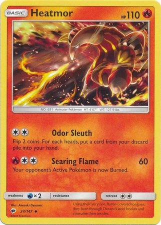 Heatmor 24 147 Uncommon Sun Moon Burning Shadows Singles Heatmor 24 147 Uncommon Sun Moon Burning Shadows Singles