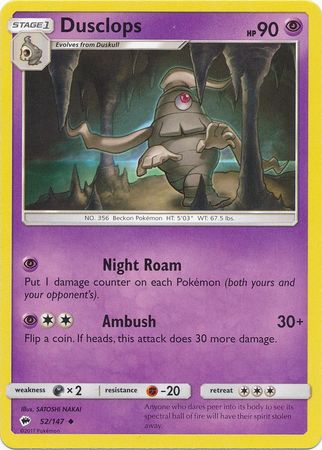 Dusclops 52 147 Uncommon Dusclops 52 147 Uncommon