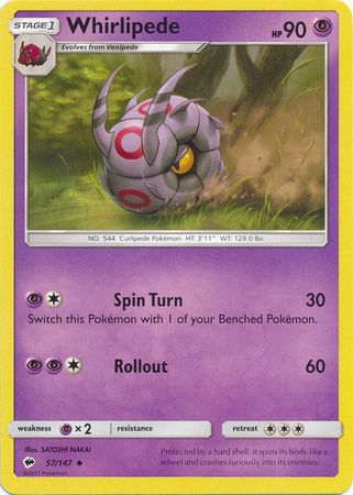 Whirlipede 57 147 Uncommon Sun Moon Burning Shadows Singles Whirlipede 57 147 Uncommon Sun Moon Burning Shadows Singles