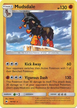 Mudsdale 78 147 Rare Sun Moon Burning Shadows Singles Mudsdale 78 147 Rare Sun Moon Burning Shadows Singles