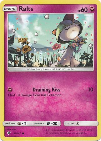 Ralts 91 147 Common Sun Moon Burning Shadows Singles Ralts 91 147 Common Sun Moon Burning Shadows Singles