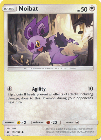Noibat 109 147 Common Sun Moon Burning Shadows Singles Noibat 109 147 Common Sun Moon Burning Shadows Singles