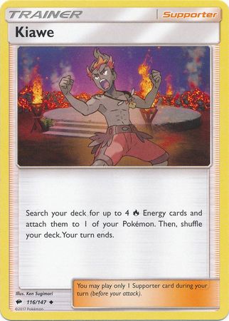 Kiawe 116 147 Uncommon Sun Moon Burning Shadows Singles Kiawe 116 147 Uncommon Sun Moon Burning Shadows Singles
