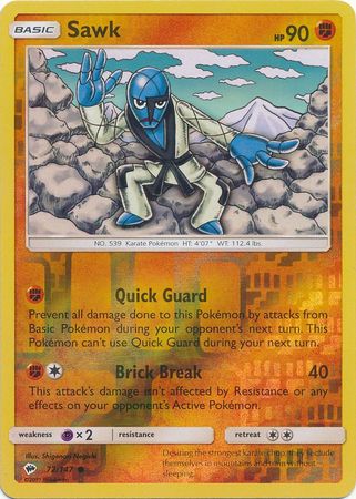 Sawk 72 147 Common Reverse Holo Sun Moon Burning Shadows Reverse Holo Singles Sawk 72 147 Common Reverse Holo Sun Moon Burning Shadows Reverse Holo Singles