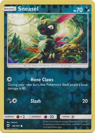 Sneasel 85 147 Common Reverse Holo Sun Moon Burning Shadows Reverse Holo Singles Sneasel 85 147 Common Reverse Holo Sun Moon Burning Shadows Reverse Holo Singles