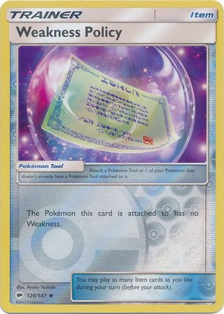 Weakness Policy 126 147 Uncommon Reverse Holo Weakness Policy 126 147 Uncommon Reverse Holo