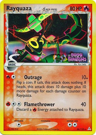 Details about   Rayquaza Reverse Holo 16/110 Holon Phantoms Pokemon Card PL