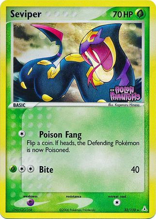 Seviper 32 110 Rare Reverse Holo Ex Holon Phantoms Reverse Holo Singles Seviper 32 110 Rare Reverse Holo Ex Holon Phantoms Reverse Holo Singles