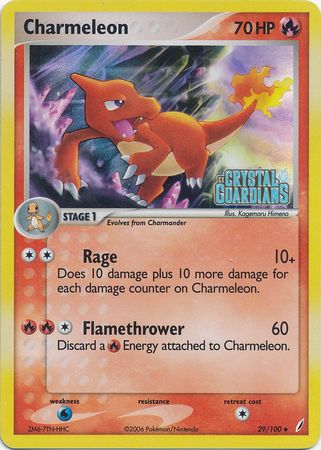Details about   Charmeleon EX Crystal Guardians 29/100 NM/Mint Pokemon Card