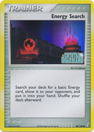 Energy Search 86 100 Common Reverse Holo Ex Crystal Guardians Reverse Holo Singles Energy Search 86 100 Common Reverse Holo Ex Crystal Guardians Reverse Holo Singles