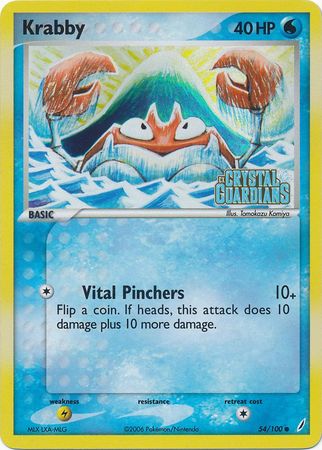 Krabby 54 100 Common Reverse Holo Krabby 54 100 Common Reverse Holo