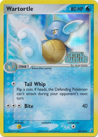 Wartortle 43 100 Uncommon Reverse Holo Wartortle 43 100 Uncommon Reverse Holo