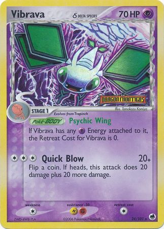 Vibrava Delta Species 24 101 Rare Reverse Holo Vibrava Delta Species 24 101 Rare Reverse Holo