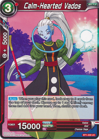 Calm Hearted Vados BT1 009 Uncommon Calm Hearted Vados BT1 009 Uncommon