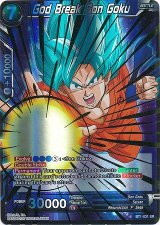 4x God Break Son Goku BT1-031 Dragon Ball Super Super Rare Playset NM/M 