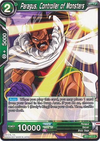 Paragus Controller of Monsters BT1 077 Common Paragus Controller of Monsters BT1 077 Common