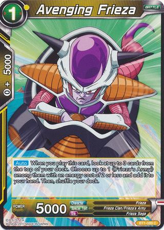 Avenging Frieza BT1 089 Common Galactic Battle Singles Avenging Frieza BT1 089 Common Galactic Battle Singles