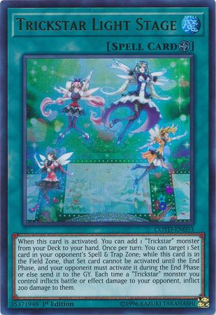 Trickstar Light Stage COTD EN053 Ultra Rare 1st Edition Trickstar Light Stage COTD EN053 Ultra Rare 1st Edition